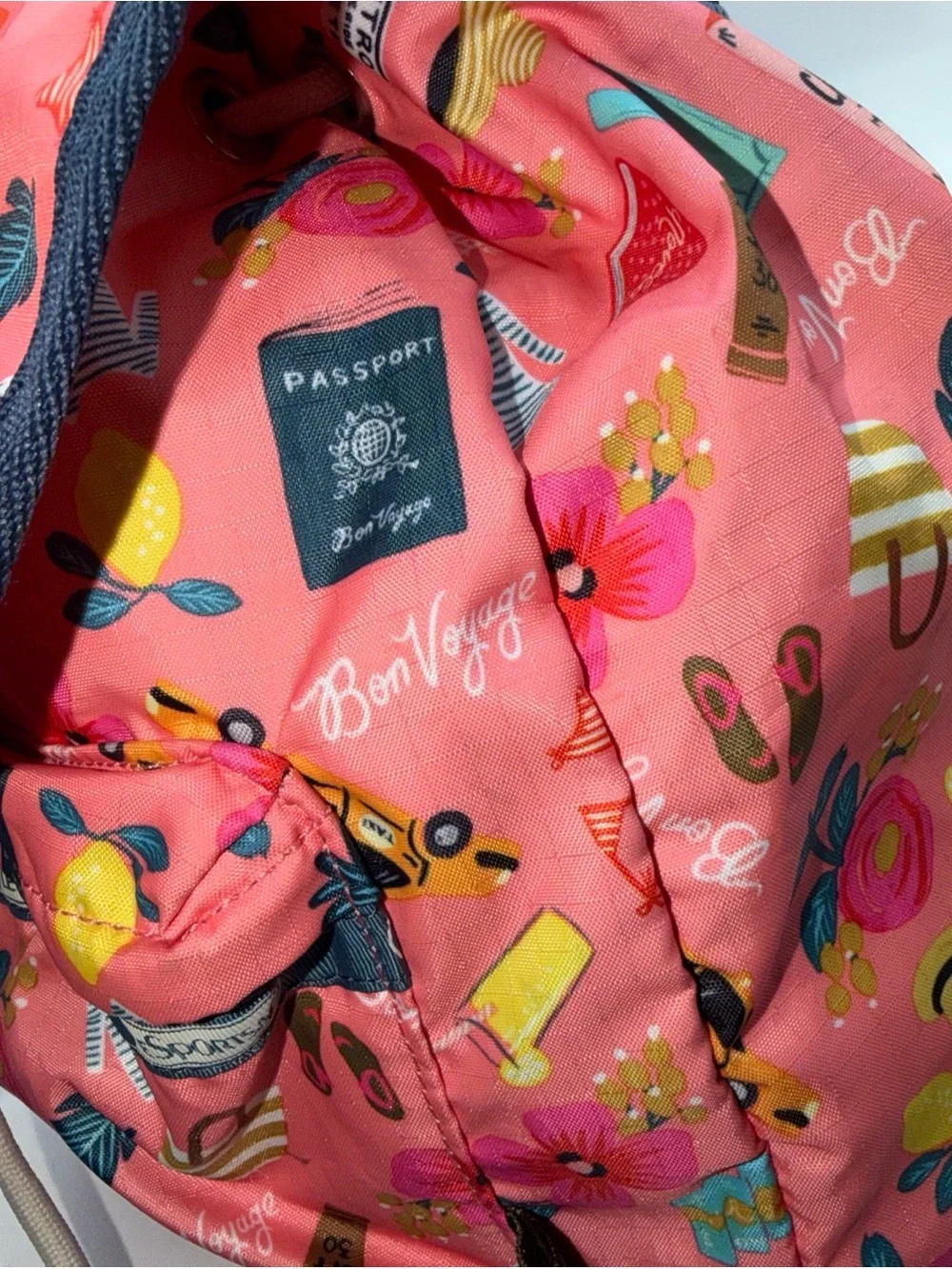 LeSportsac Small Edie Backpack   Pink / Multicolor Bon Voyage Lightweight